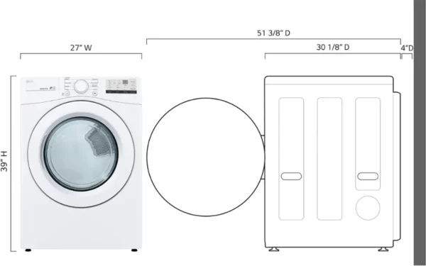 LG 7.4 cu. ft. Ultra Large Capacity Electric Dryer - Image 2