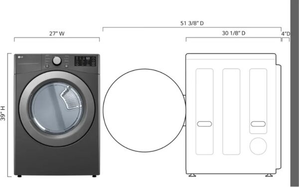 LG 7.4 cu. ft. Ultra Large Capacity Electric Dryer - Image 2